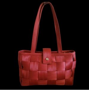 Harveys Genuine Mercedes Benz Logo Limited Edition Seatbelt Bag Shoulder Bag Red